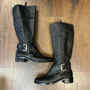 Fossil tall black leather boots‎ SZ 9